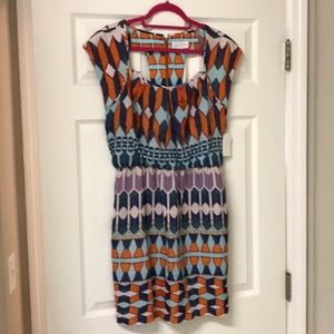 Orange and blue Jessica Simpson dress